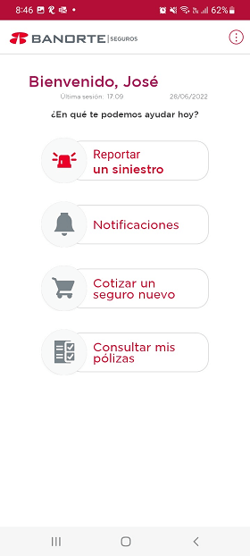 Consultar pólizas en la App Seguros Banorte