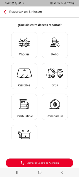 Obtener asistencia en la App Seguros Banorte