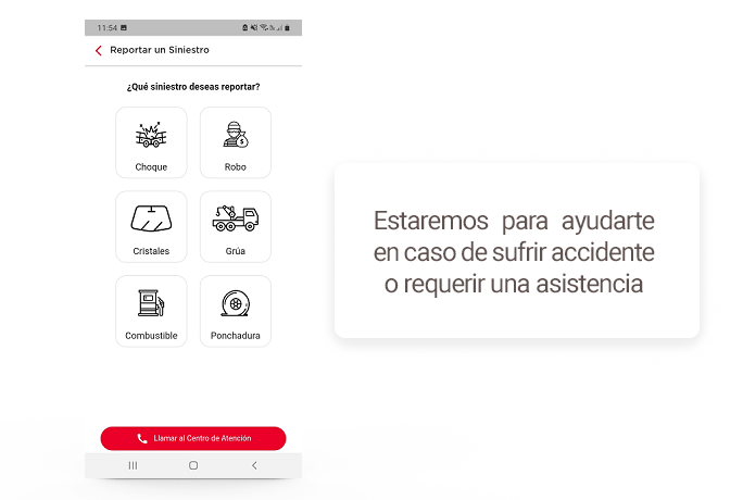 Eligir siniestro en la App Seguros Banorte