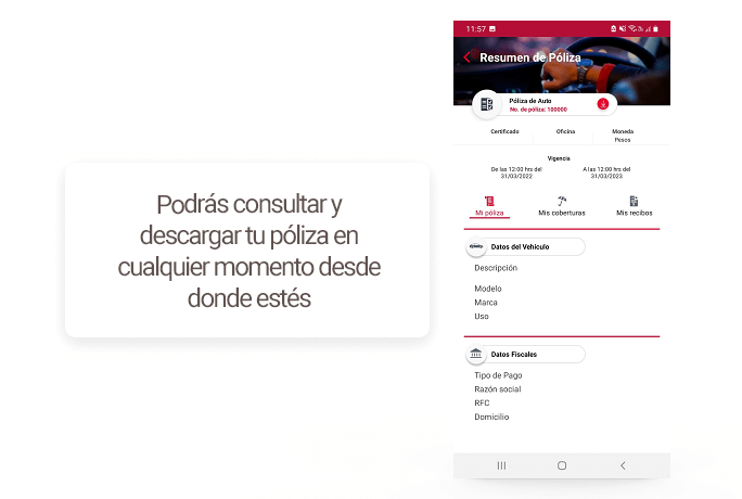 Consultar los detalles de tu póliza en la App Seguros Banorte