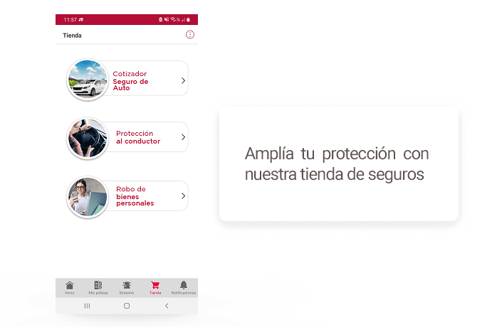 Contratar otras pólizas en la App Seguros Banorte