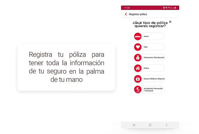 Registro de tu póliza en App Seguros Banorte